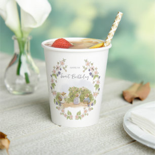 Blackberry Jam Muizen Cottagecore Papieren Bekers