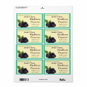 BlackBerry Jam of bewaart fruit inblikken pot Etiket (Full Sheet)