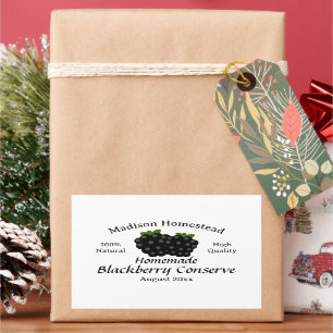 Blackberry Jelly Conserve Jam Jar sticker sjabloon