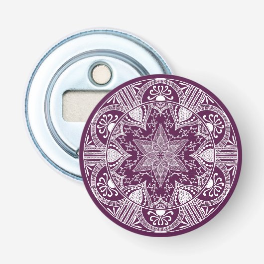 Blackberry Mandala Button Flesopener (Voorkant)