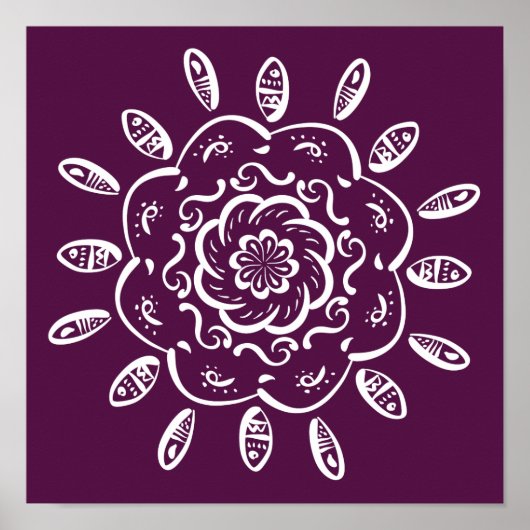 Blackberry Mandala Poster (Voorkant)