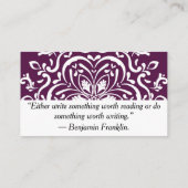 Blackberry Mandala Visitekaartje (Achterkant)