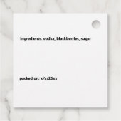 Blackberry Pals Funny Cartoon Jam Pie en meer Bedankjes Labels (Achterkant)