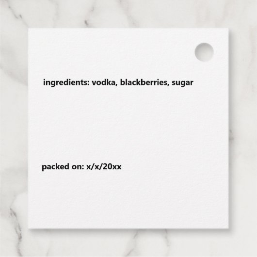 Blackberry Pals Funny Cartoon Jam Pie en meer Bedankjes Labels (Achterkant)