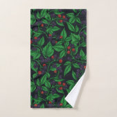 Blackberry sur gris foncé (Serviette à main)