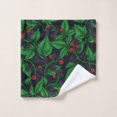 Blackberry sur gris foncé (Gant de toilette)