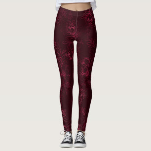 Blackberry Wine Patroon Leggings