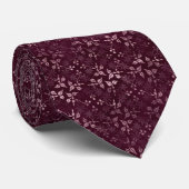 Blackberry Wine Pattern Stropdas (Opgerold)