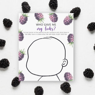 Blackberry's - tekenen baby - baby shower spel