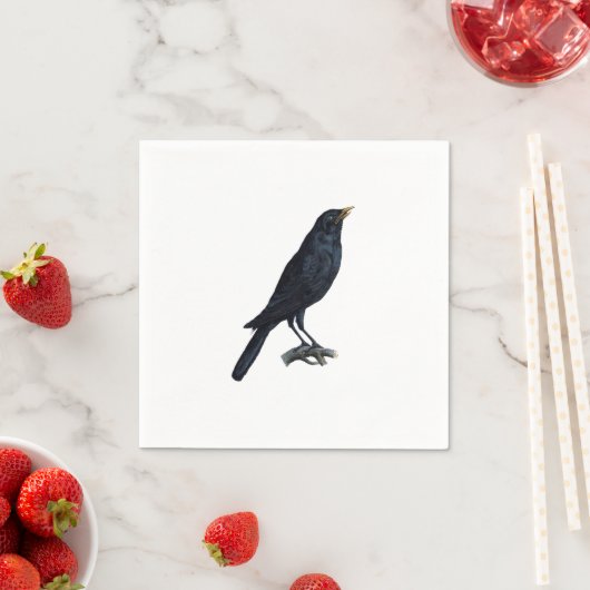  Blackbird Crow Illustratie Servetten (Insitu)