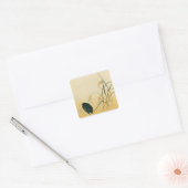 Blackbird, Edo Period Vierkante Sticker (Envelop)