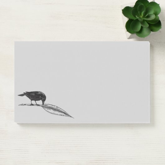 Blackbird Feather Pen Raven Post-it Notes (Kantoor)