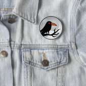 Blackbird Gothic Raven/Crow Ronde Button 5,7 Cm (In situ)