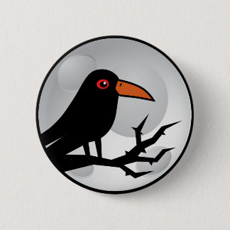 Blackbird Gothic Raven/Crow Ronde Button 5,7 Cm