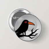 Blackbird Gothic Raven/Crow Ronde Button 5,7 Cm (Voorkant /achterkant)