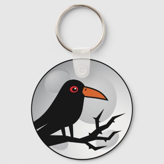 Blackbird Gothic Raven/Crow Sleutelhanger (Voorkant)