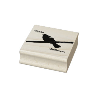 Blackbird Happy Halloween Rubberstempel