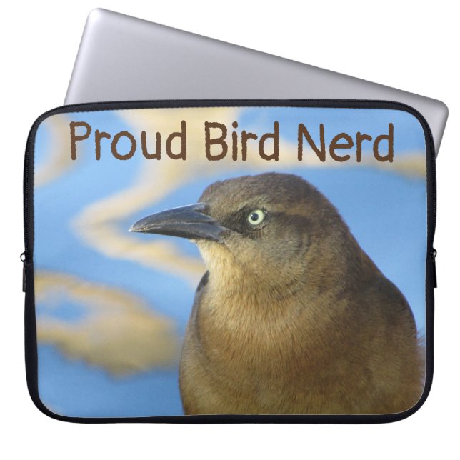 Blackbird Hobby Vogelkijker Trotse Vogel Nerd Laptop Sleeve (Voorkant)