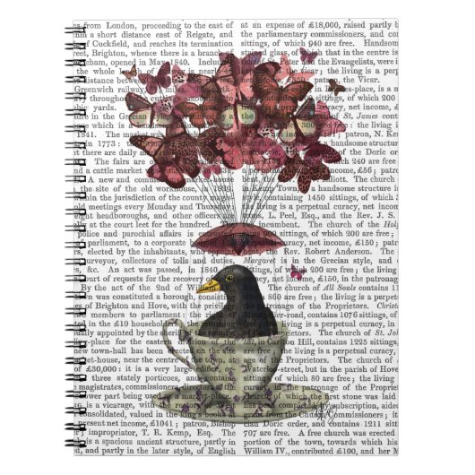 Blackbird in Teacup Notitieboek (Voorkant)