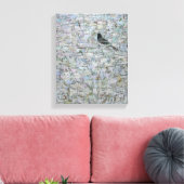 Blackbird in Tree 2012 Canvas Afdruk (Insitu (Woonkamer))