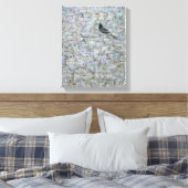 Blackbird in Tree 2012 Canvas Afdruk (Insitu (Slaapkamer))