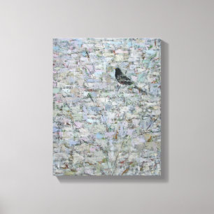 Blackbird in Tree 2012 Canvas Afdruk