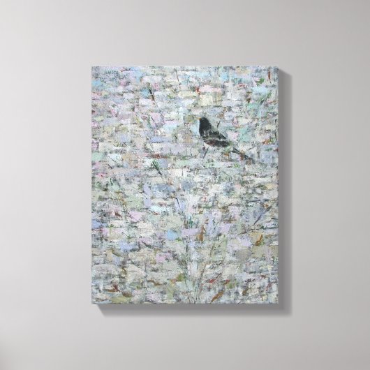 Blackbird in Tree 2012 Canvas Afdruk (Voorkant)