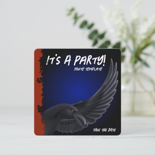 Blackbird Party Sunset Raven Kaart (Staand voorkant)