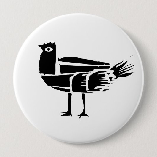 *BlacKbird* Ronde Button 4,0 Cm (Voorkant)