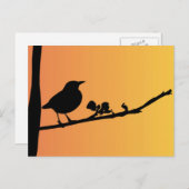 Blackbird Silhouette Briefkaart (Voorkant / Achterkant)