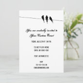 Blackbird Silhouette op Wire Kaart (Staand voorkant)