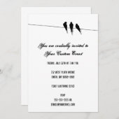 Blackbird Silhouette op Wire Kaart (Voorkant / Achterkant)