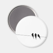 Blackbird Silhouette op Wire Magneet (Voorkant / Achterkant)