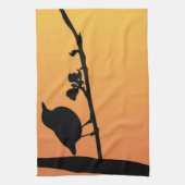 Blackbird Silhouette Theedoek (Verticaal)
