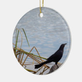 Blackbird Sing Keramisch Ornament (Links)