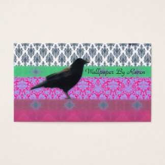 Blackbird Sur Damask Coloré
