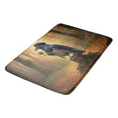 Blackbird The Artful Corvid Raven Badmat (Gekanteld)