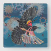 Blackbird's Tijd om te Arise Vierkante Klok (Voorkant)