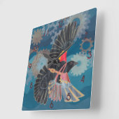 Blackbird's Tijd om te Arise Vierkante Klok (Hoek)