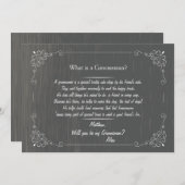 Blackboard Groomsman Request Kaart (Voorkant / Achterkant)