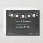 Blackboard Mason Jars Custom Save the Date Wedding Briefkaart (Voorkant / Achterkant)