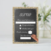 Blackboard RSVP Kaartje (Staand voorkant)