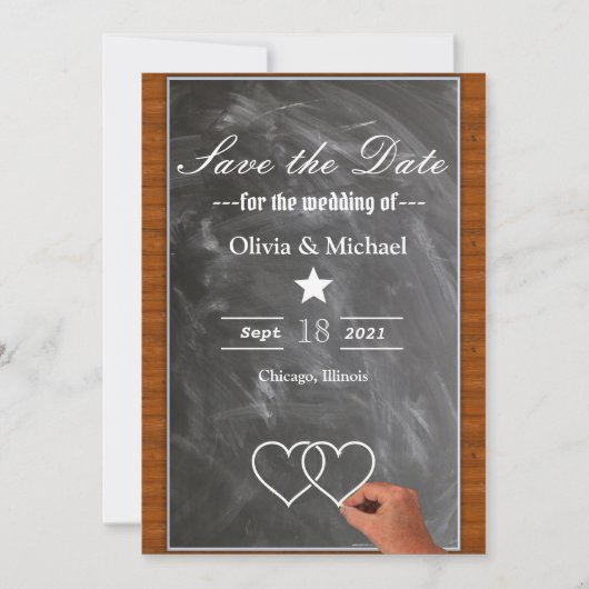 Blackboard Save The Date (Voorkant)