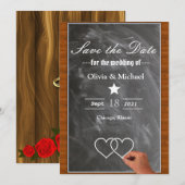 Blackboard Save The Date (Voorkant / Achterkant)