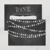 Blackboard Twinkle Lights RSVP 2 Kaartje (Voorkant / Achterkant)
