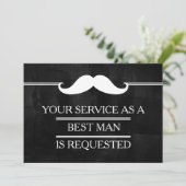 Blackboard Uw Service als een Best Man Verzoek Kaart (Staand voorkant)