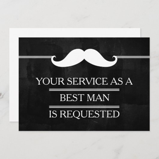 Blackboard Uw Service als een Best Man Verzoek Kaart (Voorkant / Achterkant)
