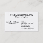 Blackboard Wiskunde Science Collegedocent Visitekaartje (Achterkant)
