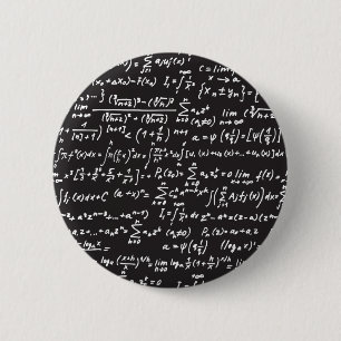 Blackboard Wiskunde-vergelijkingen Ronde Button 5,7 Cm