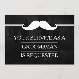 Blackboard Your Service als Groomsman-aanvraag Kaart